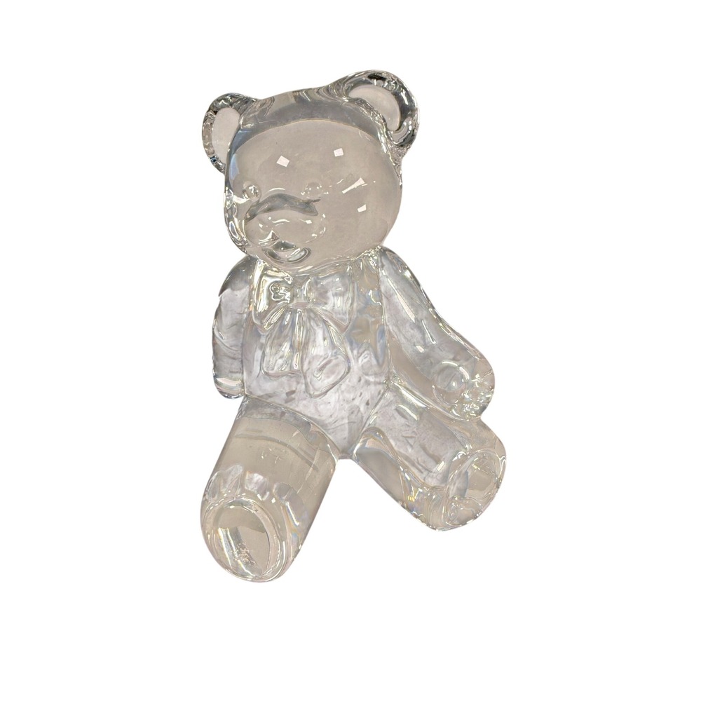 Lenox Fine Crystal Teddy Bear Figurine‎ First Edition 2500 Made in Germany Clear